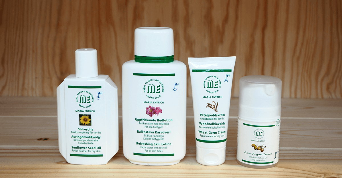 Marja Entrich tuotteet päivittäiseen käyttöön kuiva ja ravintoköyhä iho