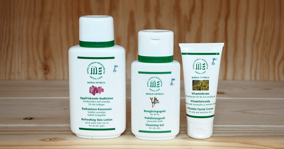 Marja Entrich luonnonkosmetiikkatuotteiden valinta- ja käyttöopas 3 Marja Entrich tuotteet päivittäiseen käyttöön rasvoittuva iho