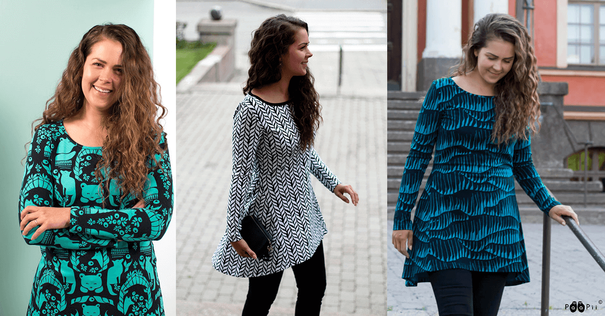 Suomessa valmistettu naisten tunika arjessa ja juhlassa 1 PaaPii Design naisten tunikat