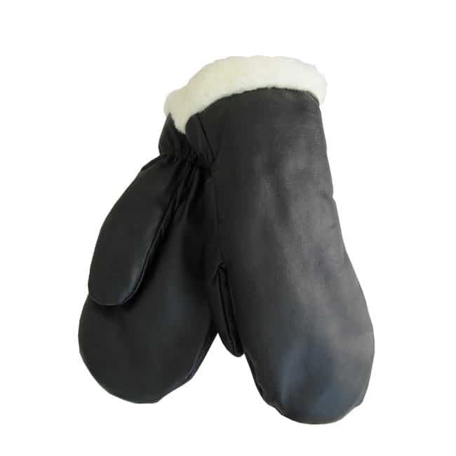 Käsinetori Miesten Nahkarukkaset musta 1 Miesten Nahkarukkaset Villavuori Musta