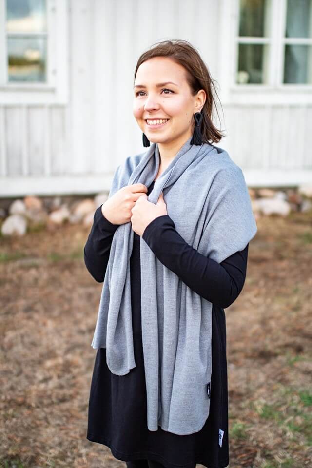 PaaPii Design merinovillakaulahuivi harmaa 6 PaaPii Design merinovillakaulahuivi harmaa 3