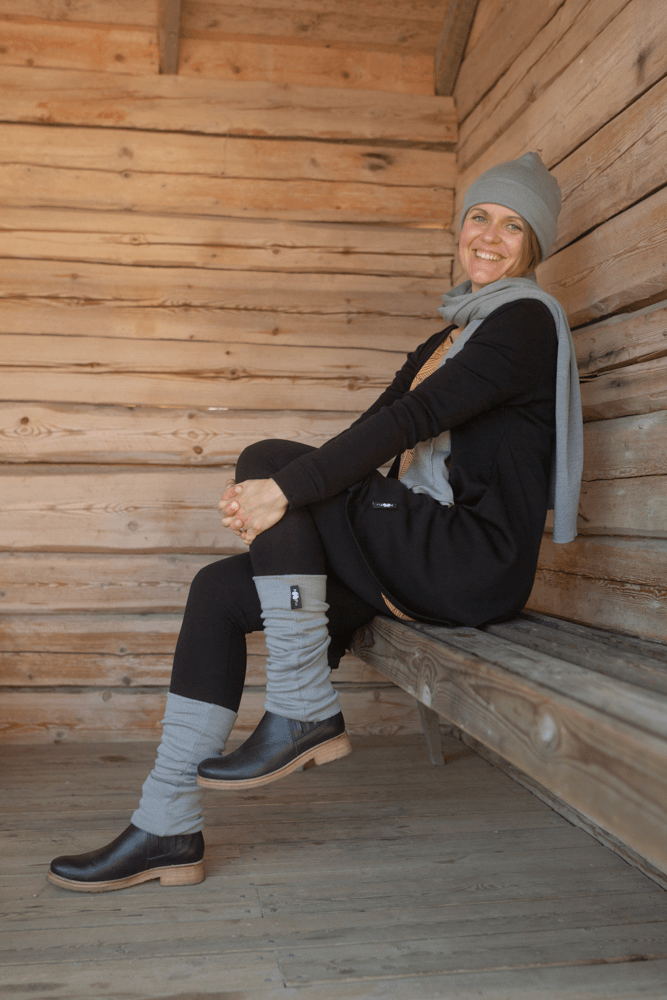 PaaPii Design merinovillasäärystimet harmaa 3 PaaPii Design Merinovillasaarystimet harmaa 1