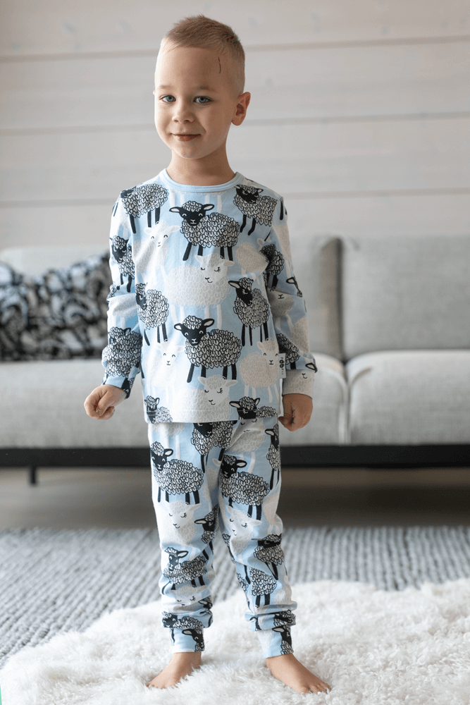 PaaPii Design Rusko pyjama Bää vaaleansininen-hiekka 2