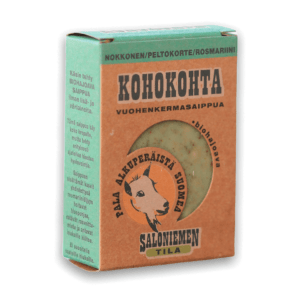 Saloniemen Kohokohta vuohenkermasaippua Nokkonen-Peltokorte