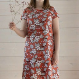 PaaPii Design Sointu mekko Omenapiha ruoste vaaleanpunainen 9