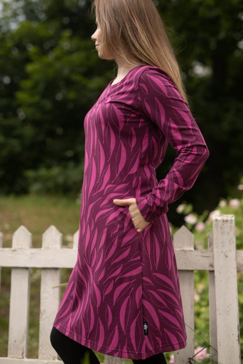 PaaPii Design Sini mekko Flow violetti-punajuuri 11