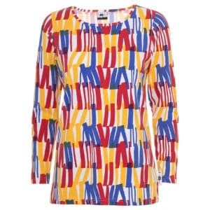 PaaPii Design Aava paita Kirjasto punainen-sininen-aurinko