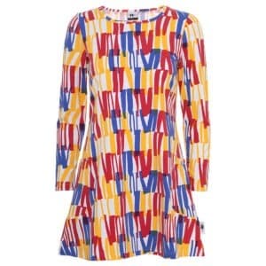 PaaPii Design Kannel tunika Kirjasto punainen-sininen-aurinko