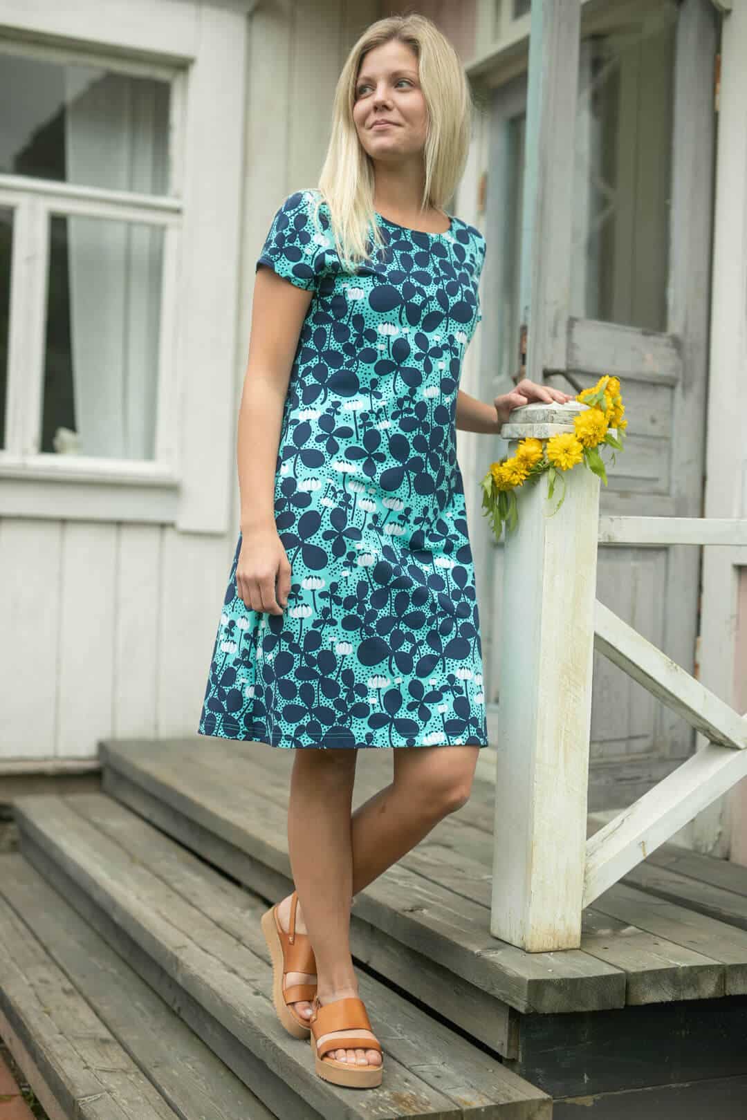 PaaPii Design Sointu mekko Apila turkoosi-myrsky 5 PaaPii Design Sointu mekko Apila turkoosi-myrsky 5