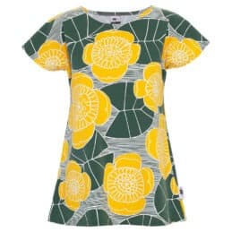 PaaPii Design Vuono T-paita Ulpukka aurinko-tummanvihreä