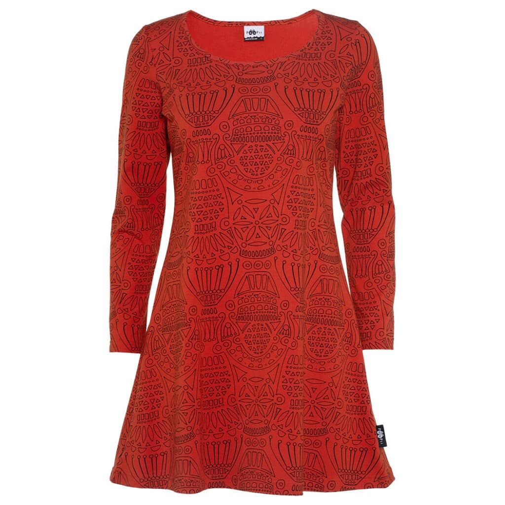 Tunikoiden ja mekkojen oikean koon valintaopas 20 PaaPii Design Sumu tunika Rukinlapa ruoste