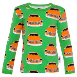 PaaPii Design Uljas paita Vintage autot vihreä-oranssi