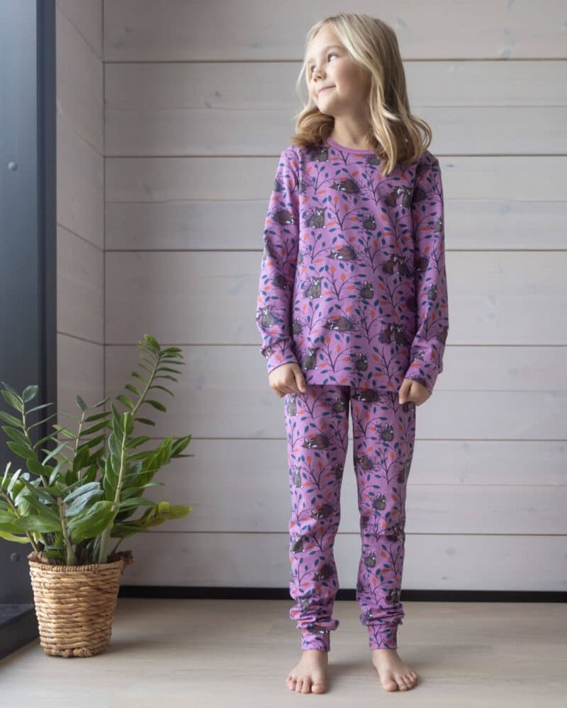 PaaPii Design Rusko pyjama Huomenta lila-syvänne 8
