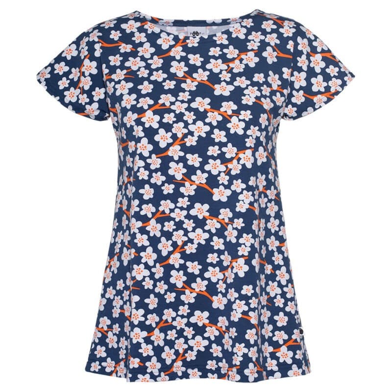 PaaPii Design Vuono T-paita Kirsikankukka mustikka-oranssi