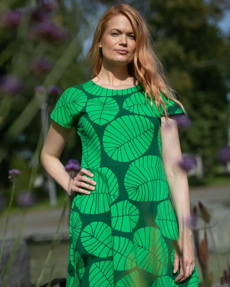 PaaPii Design Julia mekko Banaaninlehti vihreä 2
